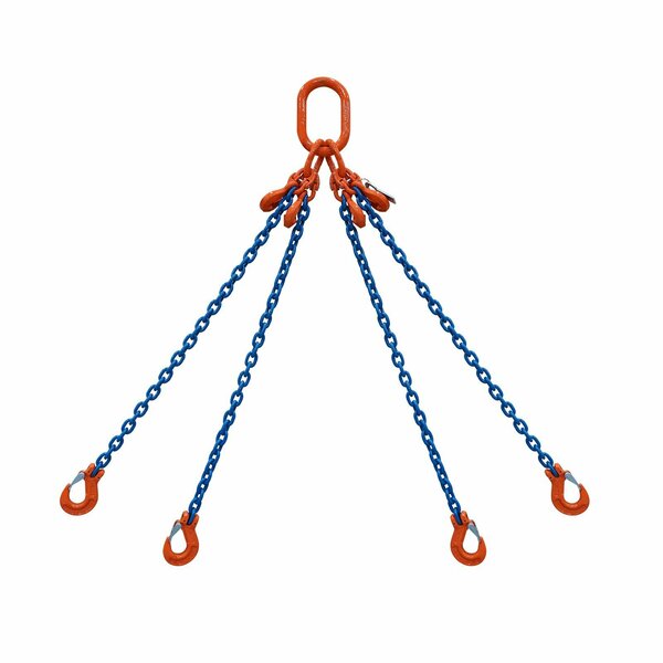 Starke Chain Sling, 3/8in, G100, Sling Hook, with Chain Adjuster, 5 ft SCSG10038-4LSA-5